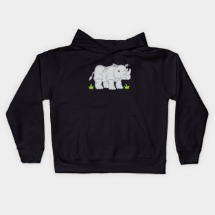 Kawaii Rhino Kid Design Kids Hoodie